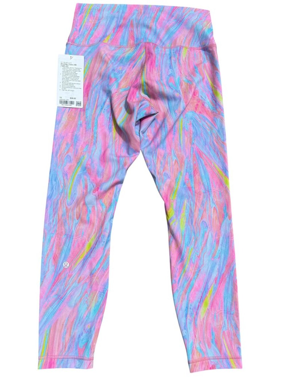 Lululemon Wunder Train HR 25" Prism Marble Pink Leggings NWT Size 10 Everlux